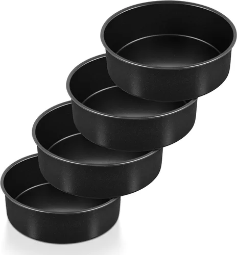 Miniatura 15 de P&P CHEF - Juego de moldes para pasteles antiadherentes de 6 pulgadas, 2 piezas, moldes redondos para hornear pasteles para tier smash, no tóxicos