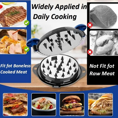 Miniatura 4 de Twist Pro - Trituradora de carne grande para pechuga de pollo, cerdo desmenuzado, carne de res con picos de acero inoxidable mejorados, diseño