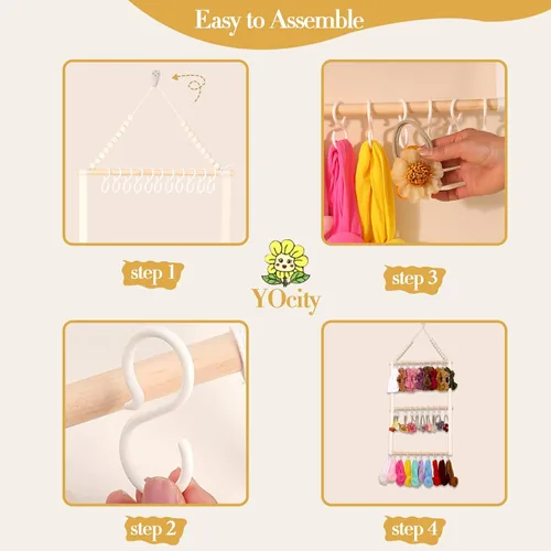 Miniatura 4 de YOcity Soporte Organizador de Diademas para Niñas Bebés Diademas Accesorios para el Cabello Organizador de Lazos para el Cabello Almacenamiento
