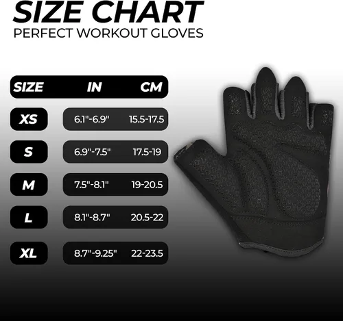 Miniatura 15 de Guantes de entrenamiento FIGHTSENSE para hombres y mujeres, guantes de levantamiento de pesas con palma acolchada de silicona antideslizante