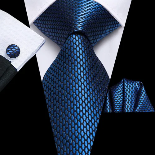 Miniatura 203 de Dubulle Corbata tejida de cachemira para hombre y gemelos de pañuelo para hombre, conjunto de gemelos para boda formal y negocios
