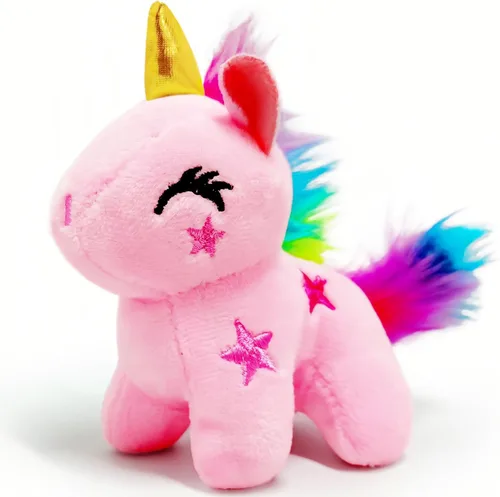 Miniatura 8 de Kawaite Animales de peluche de unicornio azul para niños y adultos, mini llavero de peluche, peluche de unicornios, animal de peluche suave
