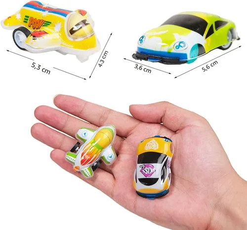 Miniatura 2 de 46 mini aviones de tracción y autos de tracción para niños pequeños y niñas, juego de vehículos de carreras para niños, juguetes a granel, juguetes