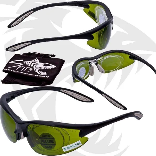 Spits Eyewear MAG-Weld IR3 o IR5 Antorcha Gafas de seguridad de soldadura con adaptador de lupa completo Marco negro