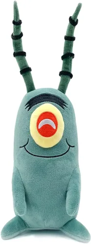 Youtooz Plancton Sentado Peluche, 9 Pulgadas, Peluche Oficial con Licencia de Bob Esponja, Plancton The Chum Bucket de Bob Esponja Pantalones