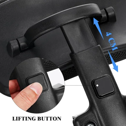 Miniatura 3 de Cabilock Almohada ajustable para reposacabezas para silla de oficina, almohada de apoyo para el cuello, de malla transpirable, cojín de cabeza