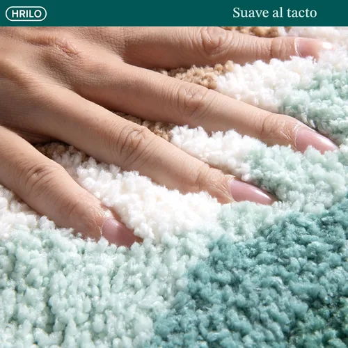 Miniatura 3 de Alfombras de baño de microfibra, absorbentes, suaves, peludas para ducha, bañera, fregadero, inodoro, tapetes de felpa antideslizantes para sala