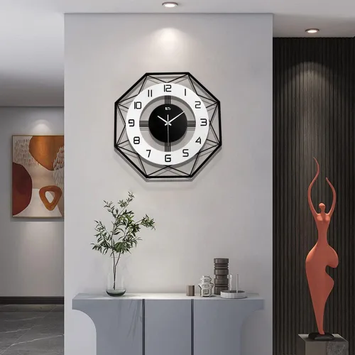 Reloj de Pared Moderno para Decoración de Sala de Estar Negro Oficina Grande Silencioso Sin Marco Decorativo Dormitorio Reloj de Pared para Cocina