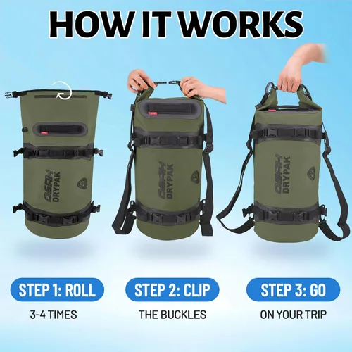 Miniatura 7 de Bolsa de lona impermeable de 40L y bolsa seca de 25L