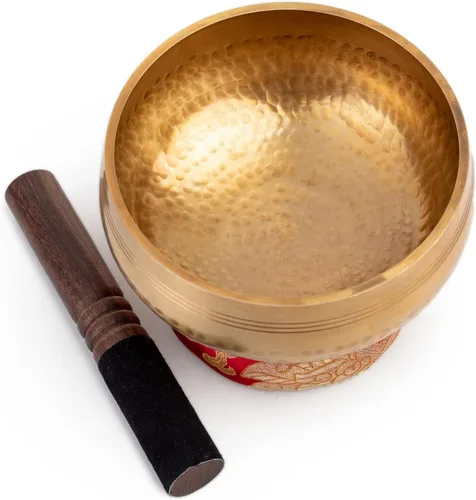 Miniatura 6 de Juego de cuencos tibetanos cantadores - Fácil de tocar para principiantes - Cuencos auténticos y elaborados a mano para meditación de atención Oro