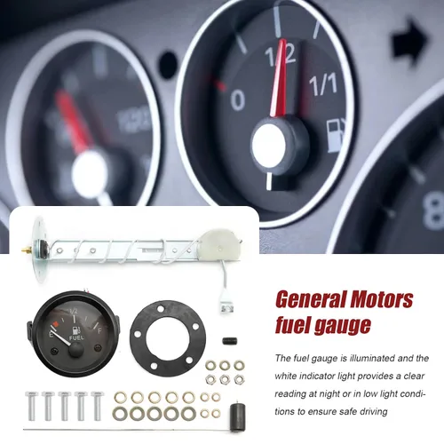 Miniatura 5 de Medidor de nivel de combustible universal de 2 pulgadas 52 mm para coche con sensor de combustible E-1/2-F puntero 12 V