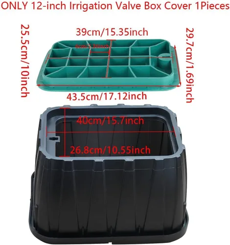 Miniatura 7 de Tapa de caja de válvula de 12 x 17 pulgadas, tapa de repuesto rectangular para riego exterior
