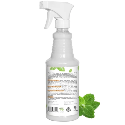 Miniatura 6 de Mighty Mint Spray nutritivo para plantas de aceite de neem y menta, brillo natural de hojas para uso en interiores y exteriores, fórmula a base