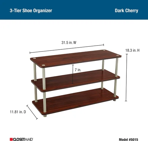Miniatura 3 de ClosetMaid 5063 3-Tier Zapato Organizador, Café expreso