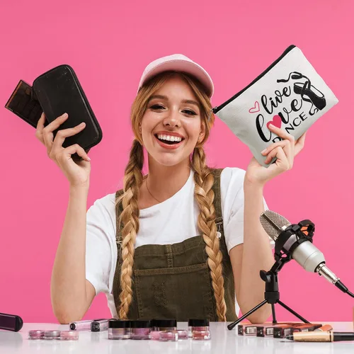 Miniatura 6 de Tondiamo Bolsa de maquillaje de baile, regalos de graduación, bolsas de cosméticos de baile, bailarina, ballerina, ballet, kit de supervivencia