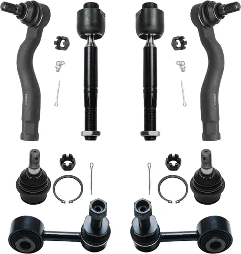 Miniatura 102 de Detroit Axle – Kit de suspensión delantera para Hyundai 2013-2018 Santa Fe 2 enlaces de barra de estabilizador 4 varillas de amarre interiores