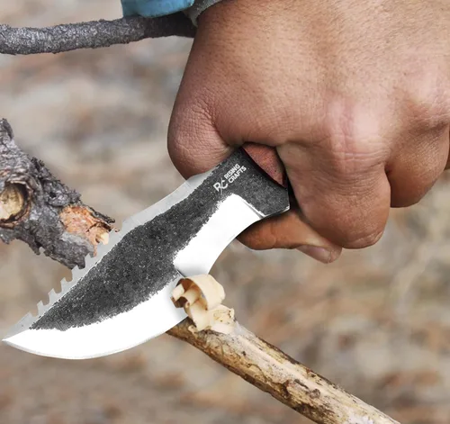 Miniatura 6 de Cuchillo Tracker de 10.00 pulgadas - Cuchillo de supervivencia y caza - Personalizado - Hecho a mano de acero de alto carbono para acampar y Madera