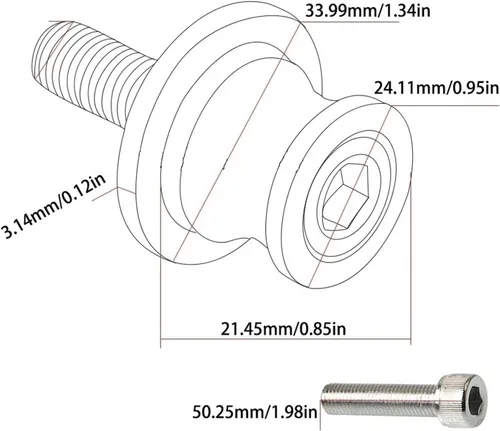 Miniatura 2 de TCHAU Basculante para Yamaha FZ25 FZ25 F Z25 2017 2018 2019 2020 Accesorios de motocicleta CNC Aluminio Carretes Basculantes Slider Tornillos de Rojo