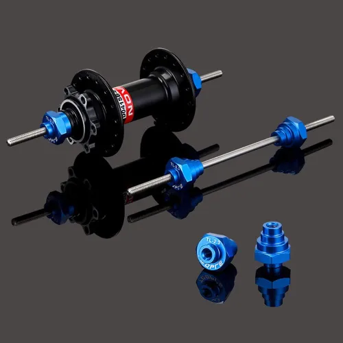 Miniatura 4 de Rueda de bicicleta Truing Stand Thru Axle Adapter 12/15/0.787 in herramienta de buje libre (Azul)
