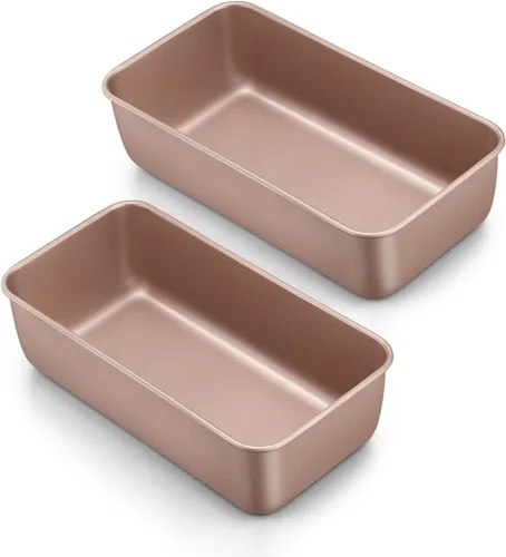 Miniatura 17 de LIANYU Paquete de 4 moldes para pan para hornear pan, molde para pan de 9 x 5 pulgadas, molde para pan de acero inoxidable para pastel de carne