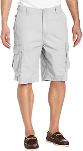 Nautica Pantalones cortos tipo cargo de sarga antidesgarros para hombre, Verde