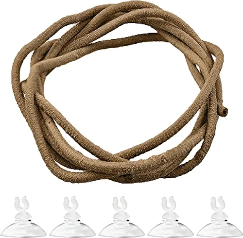 Miniatura 2 de SunGrow Vid de reptiles de 6 pies para terrario, decoración flexible de tanque de lagarto escalador, accesorios de escalada de serpiente de pitón