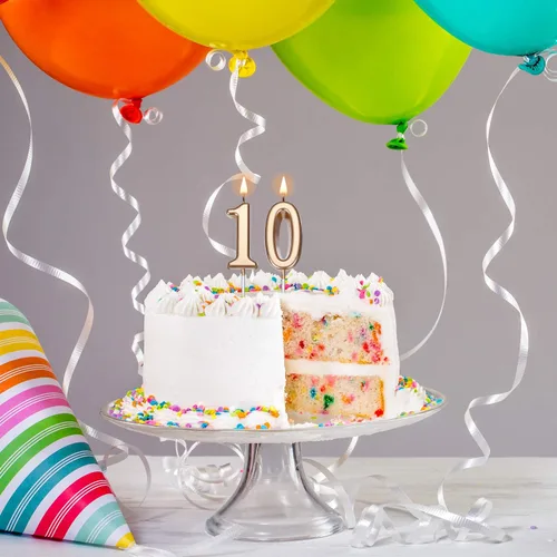 Miniatura 3 de 10 Velas de Cumpleaños Número de Pastel, Velas de Números del 10, Decoración Feliz de Pastel, para Boda, Aniversario, Celebración, Adorno de Fiesta
