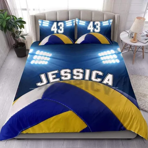 Miniatura 17 de Juego de ropa de cama de voleibol, edredón de microfibra para deportes, voleibol, tamaño King, Queen, individual, decoración para el hogar