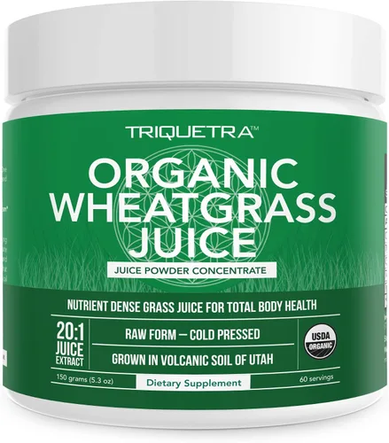 Miniatura 9 de Polvo de jugo de hierba de cebada orgánica, cultivado en suelo volcánico de Utah, forma cruda y bioactiva, prensado en frío y secado con CO2, sin