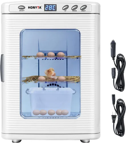 RYFT Incubadoras para incubar huevos, incubadora portátil de laboratorio científico de reptiles de 25 L con calefacción y enfriamiento de 41.0 Blanco