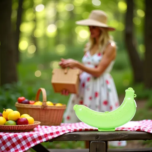 Miniatura 5 de Estuche de almacenamiento de plátanos sin BPA para viajes al aire libre, mantiene fresco y protector de plátanos, bonita caja de almacenamiento