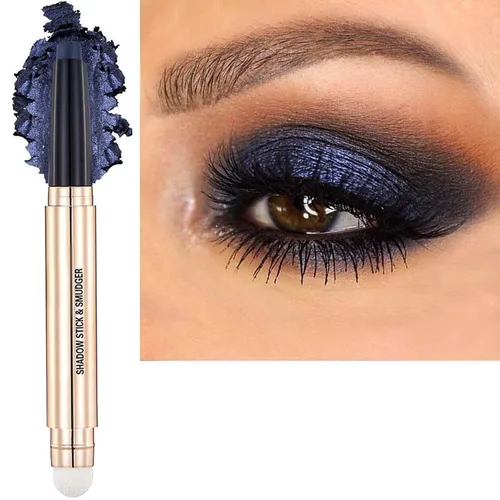 Miniatura 14 de Lápiz delineador de ojos y sombra de ojos verde brillante, lápiz de sombra de ojos cremoso, brillante, suave, hipoalergénico, resistente al agua