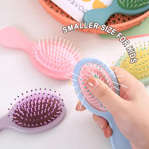 Miniatura 6 de Mini cepillo de pelo mojado de 20 piezas, cepillo desenredante de viaje con cerdas suaves para la mayoría de tipos de cabello, práctico de operar