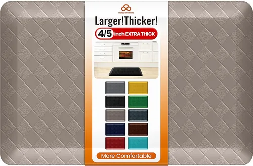 Miniatura 16 de Tapetes de cocina extra gruesos de 4/5 pulgadas para piso, antideslizantes, antifatiga, tapete de fregadero impermeable resistente a las manchas