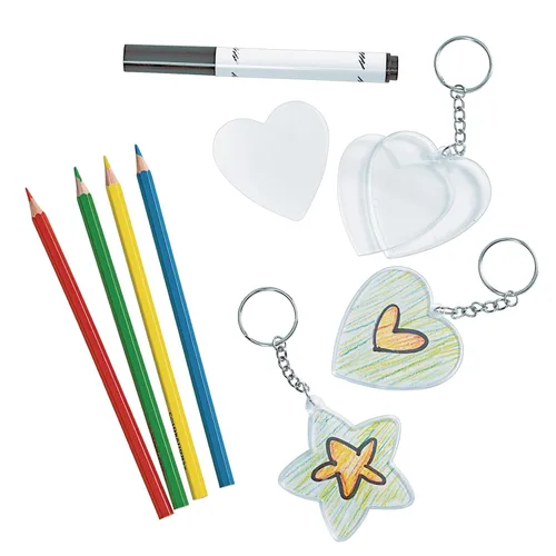 Miniatura 5 de Colorations Crea tu propio kit de manualidades de llavero para niños, juego de 12 – Kit de bricolaje para niños que fomenta la creatividad – Fácil