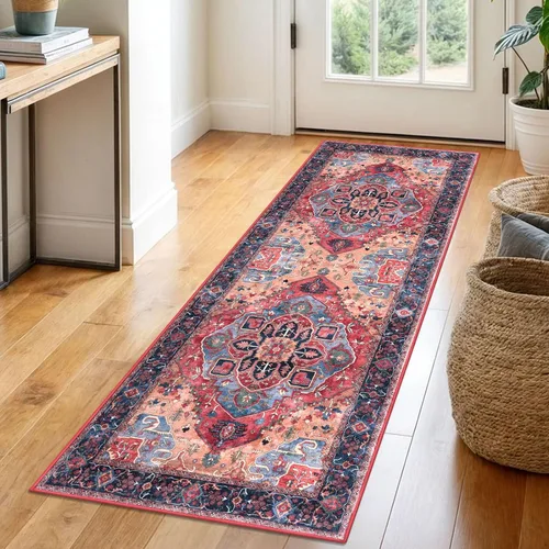 Miniatura 57 de SIILOOM Alfombra lavable de 2 x 3 pies, alfombra suave color taupe ceniza para entrada, tapete antideslizante para puerta de interior, tapete