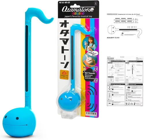 Miniatura 5 de Otamatone Negro + Azul Instrumento Musical Electrónico Sintetizador Portátil Set Coleccionista Deluxe + Regular 2 Pc Set