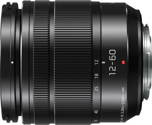 PANASONIC LENTE LUMIX G VARIO, 12-60MM, F3.5-5.6 ASPH., SIN ESPEJO MICRO CUATRO TERCIOS, I.S. ÓPTICO DE POTENCIA, H-FS12060 (USA NEGRO)
