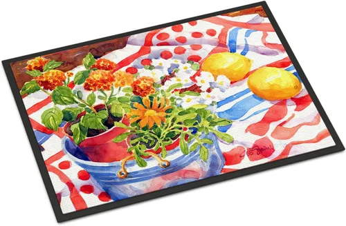 Miniatura 31 de Caroline's Treasures 6055MAT Flower - Tapete Amaryllis de 18 x 27 pulgadas para puerta delantera, para interiores y exteriores, para entrada