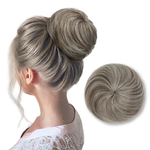 Miniatura 19 de Moño de bailarina, pieza sintética para recoger el cabello, moño de extensión de cabello Q3 de Sarla Negro azabache