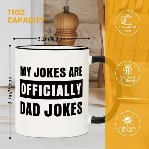 Miniatura 4 de Aurahouse Regalos para Papá Primerizo, Taza Oficial de Chistes de Papá, Anuncio de Embarazo Divertido para Esposo, Regalos para Papás Primerizos