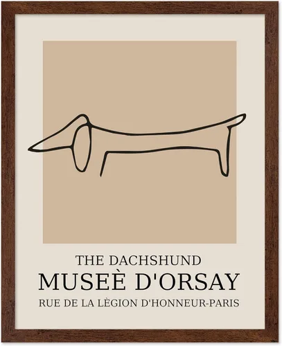 Miniatura 35 de Poster Master Póster Vintage – Impresión Retro de Dachshund – Arte de Perro – Dibujo Lineal – Arte de Boceto – Regalo para Niños, Niñas y Amantes