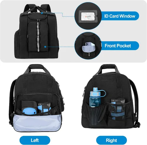 Miniatura 4 de GOBUROS Bolsa de patinaje para hombres y mujeres, mochila de patinaje sobre hielo para zapatos de patinaje hasta hombres de EE. UU. 13