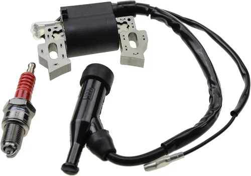 GOOFIT Bobina de encendido Magneto Generador con bujías F7TC Reemplazo para GX120 GX160 GX200 GX240 GX270 GX340 GX390 Motor Cortacésped Tractor