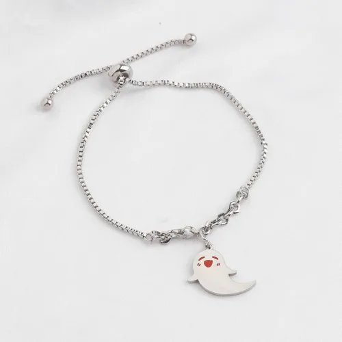 Miniatura 3 de WUSUANED Lindo collar de fantasma Hu Tao Ghost Shape Jewelry Halloween Cosplay regalos para los amantes del anime del juego