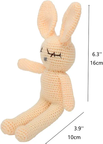 Miniatura 3 de Moni's Choice Peluche de bebé de 11 pulgadas, diseño de conejito de Pascua, suave, autismo, bebé, sueño, regalo para recién nacido, 100% hecho a