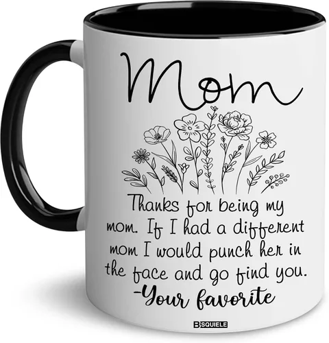 BSQUIELE Regalos para mamá – Taza para mamá – Día de la Madre, regalos de cumpleaños para mujeres, madre, mamá, mamá, ella, esposa, señora, novia,
