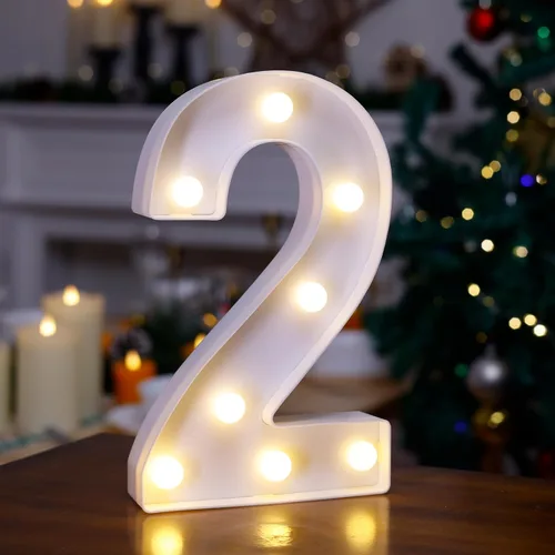 Miniatura 35 de Letrero LED de Marquesina con Letras Iluminadas, Letrero del Alfabeto Iluminado, Luces LED de Letras con Batería para Luz Nocturna, Boda