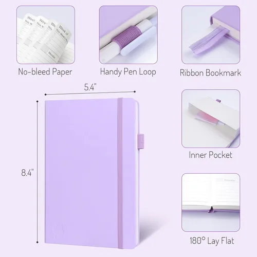 Miniatura 5 de Planificador semanal sin fecha para 2026, Planificador de calendario semanal y mensual simplificado Forvencer, Cuaderno diario organizador lindo
