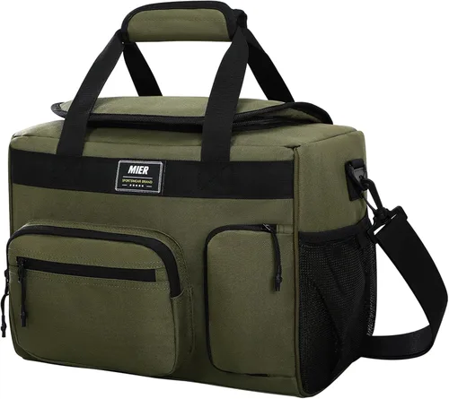 Miniatura 20 de MIER Bolsa enfriadora suave extra grande de 30 litros con abridor de botellas para camping, playa, barbacoa, comestibles, golf, a prueba de fugas